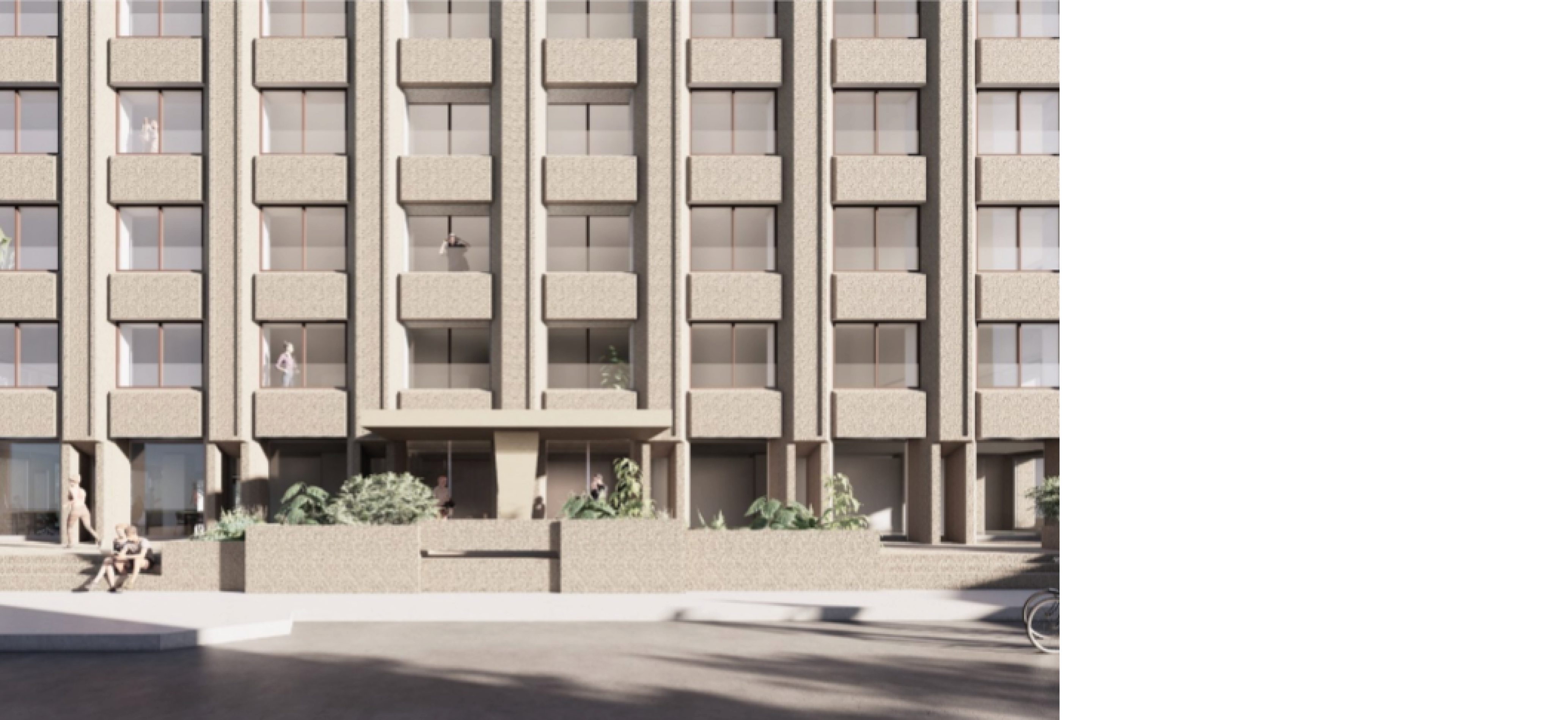 Vue projetée de la façade du projet
