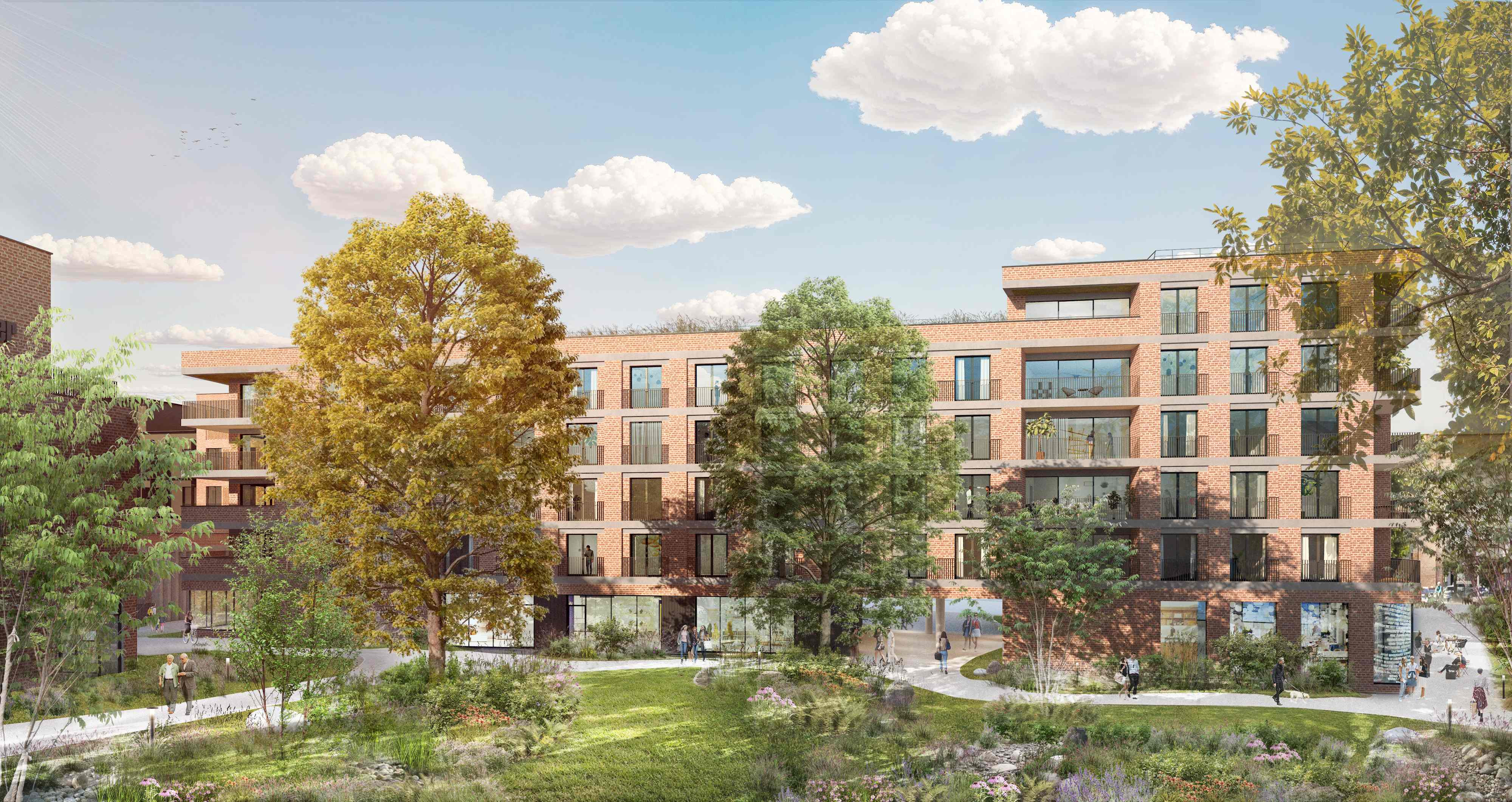 Schlumbergersite: Locatie regentuin aan de kant van de Stallestraat