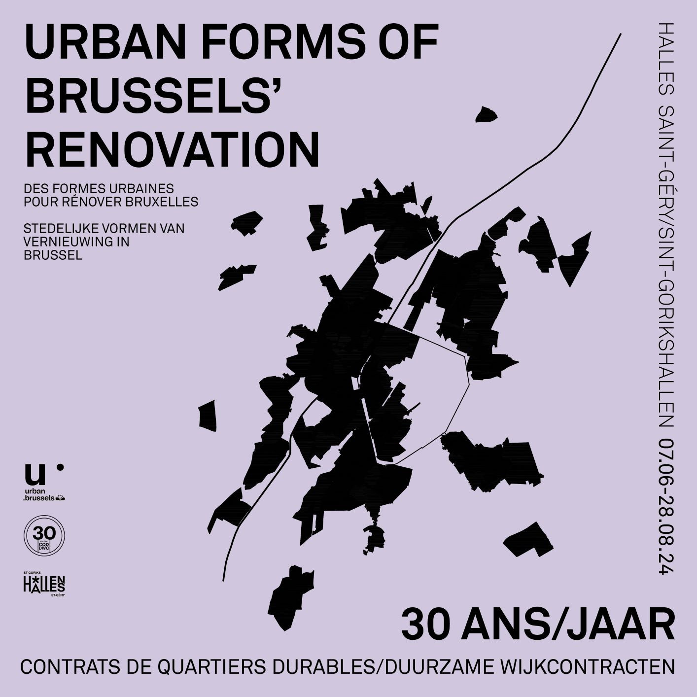 Affiche de l'exposition "Des formes urbaines pour rénover Bruxelles"