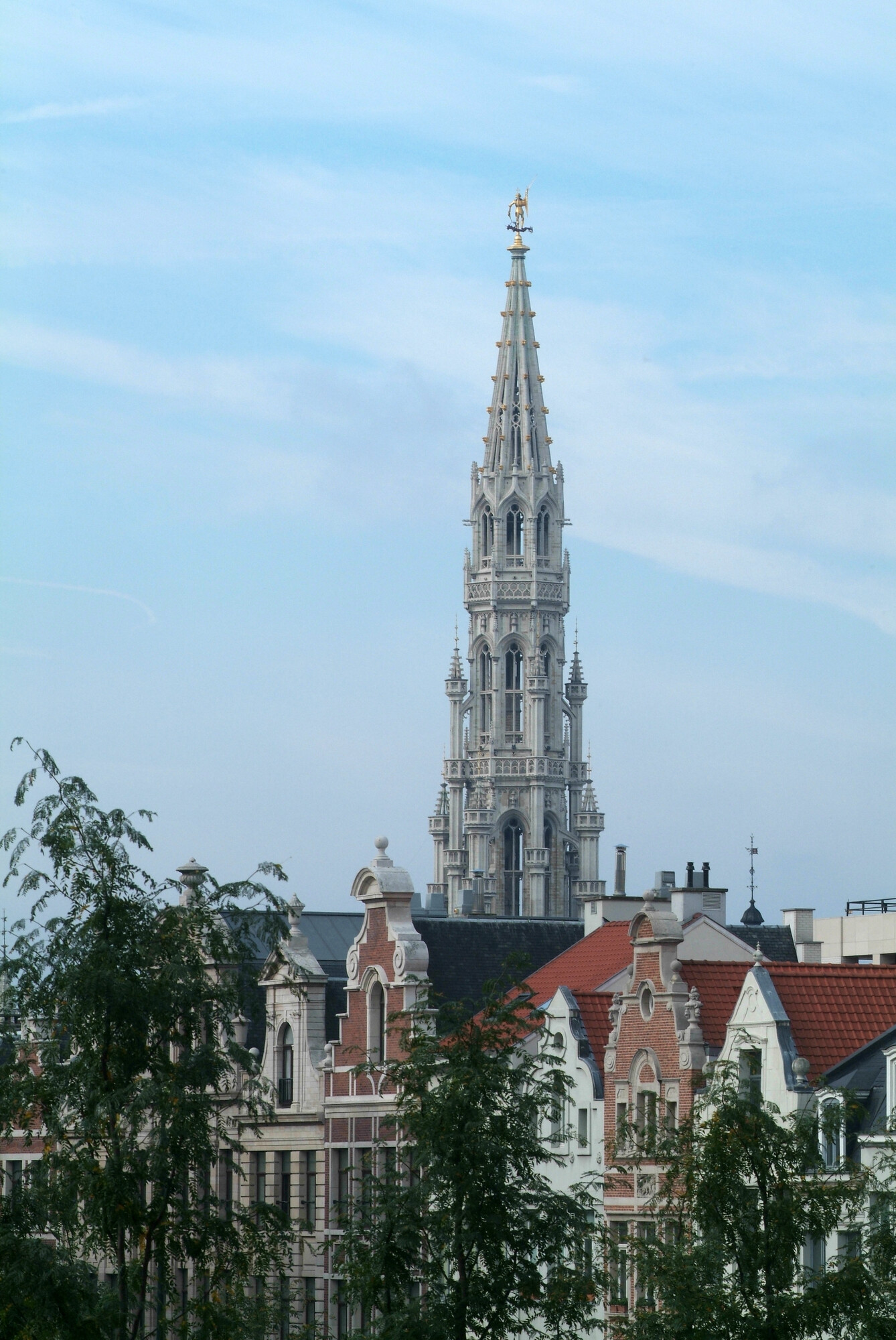 View of the tower of the Grand-Place in Brussels