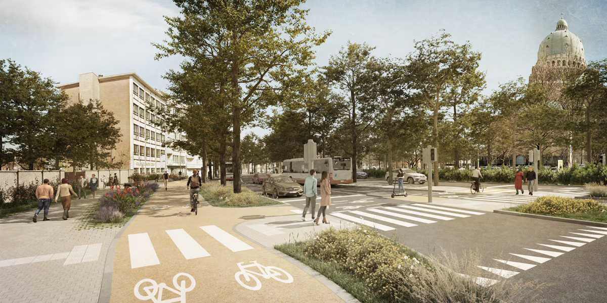 Simulation of the future developments, Avenue des Gloires Nationales