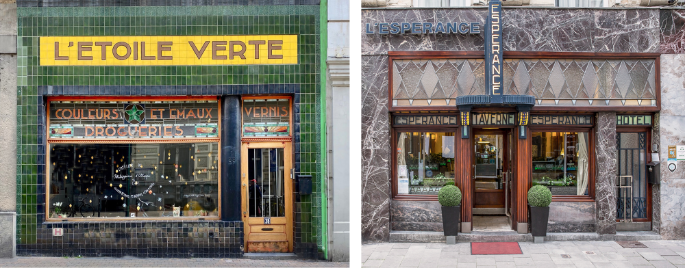 'Étoile verte' and 'L'Espérance' tavern facades