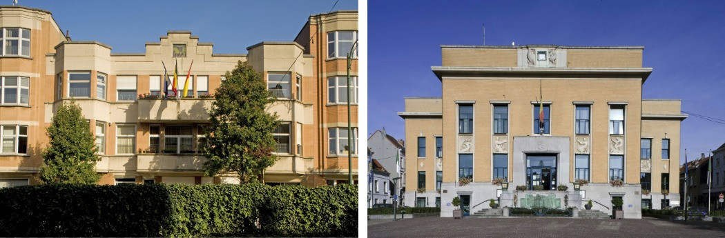 Ganshoren and Koekelberg town halls • A. de Ville de Goyet © urban.brussels