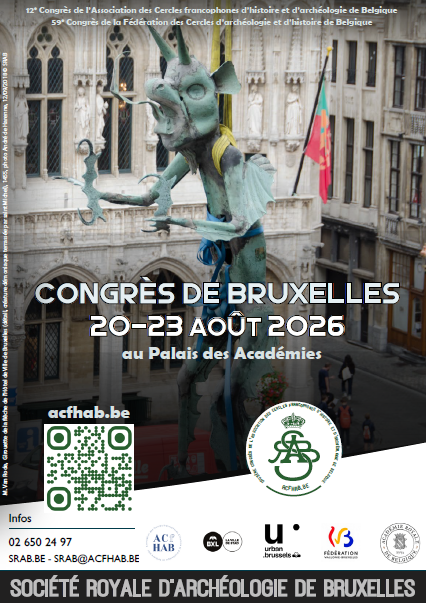 Poster van het 12e congres van de Association des Cercles francophones d’Histoire et d’Archéologie de Belgique