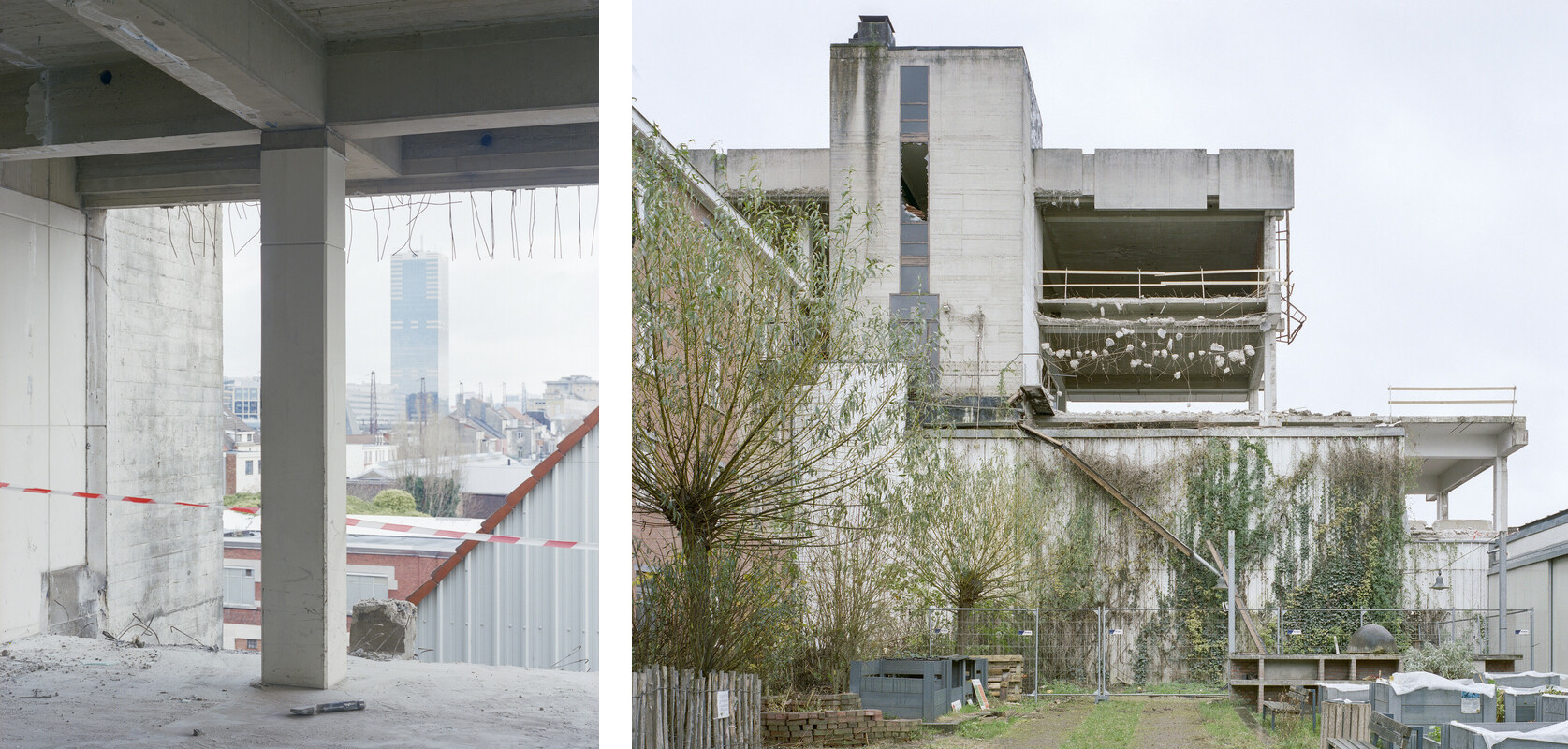 Herbestemming van een kantoorgebouw tot sociale woningen en een polyvalente zaal