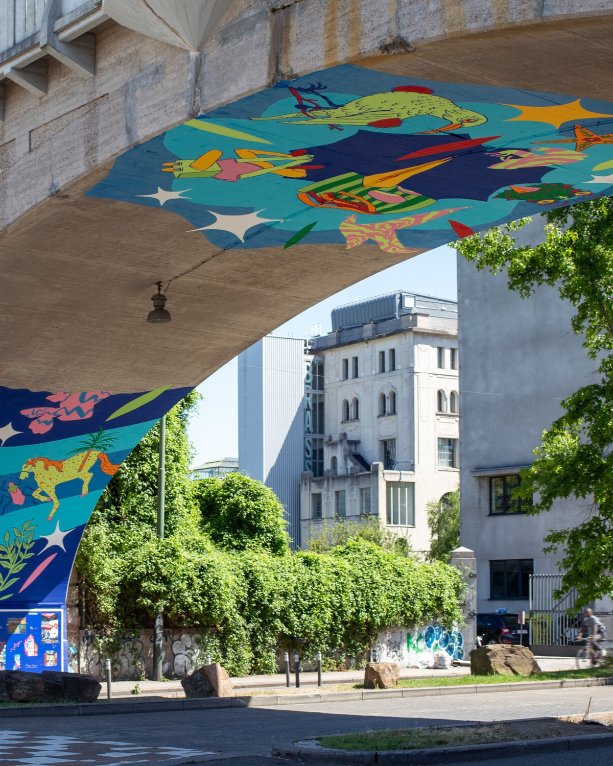 Fresque sous le pont de Luttre à Forest