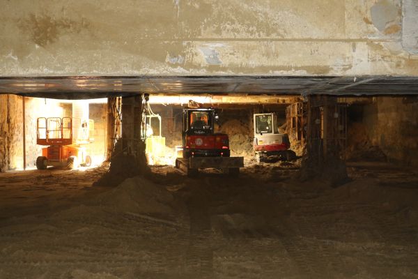accompagnement archéologique en parallèle aux travaux de construction de la future station de métro Toots