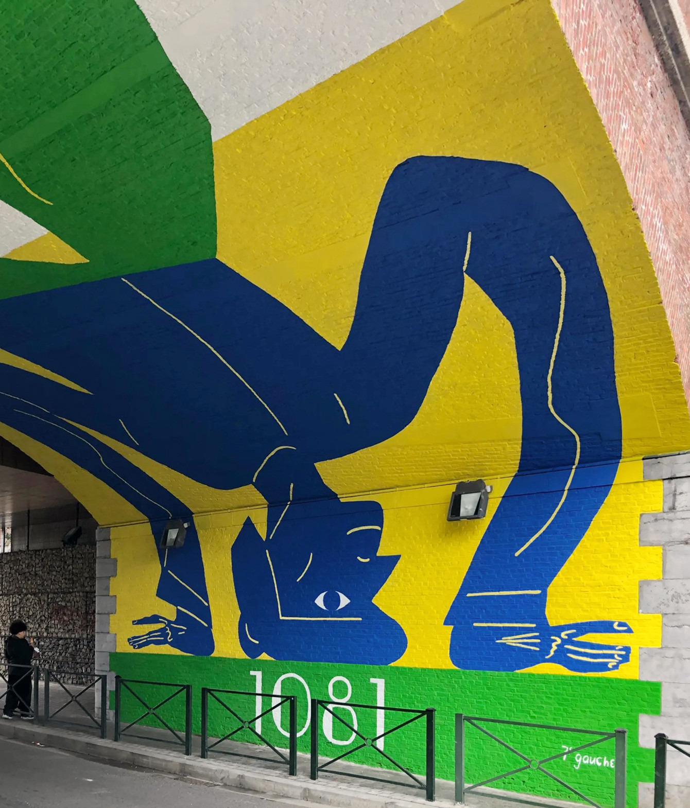 Fresque sous le passage du pont de la rue de Ganshoren