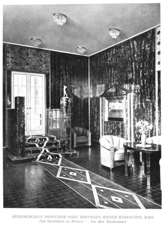 Interieurs van het Stocletpaleis in het Duitse architectuurtijdschrift Moderne Bauformen XIII, 1914 © CIVA